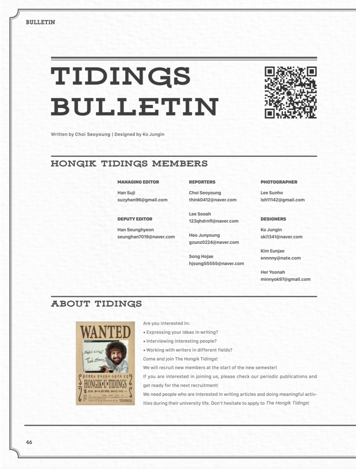 Tidings Bulletin